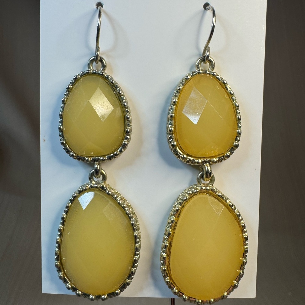 Elegant Yellow Drop Earrings